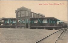 Sidney NY - NEW FREIGHT HOUSE STATION D&H RAILROAD - Postcard Catskills picture