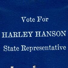 c1960s Iowa State Representative Harley Hanson Campaign Matchbook Cover Vote C18 picture