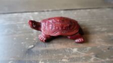 Vintage Hand Carved Wood Turtle Trinket 2 5/8