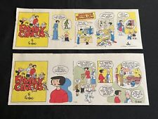 #Q11  FAMILY CIRCUS by Bil Keane Lot of 12 Sunday Quarter Page Comic Strips 1990 picture