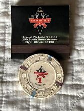1994 GRAND VICTORIA CASINO ELGIN, IL. $1 Chip, Matchbook And Gaming Token picture