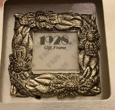 1928 Brand~2” Sq~Picture Frame~NEW in Box~Silver Tone~FREE SHIPPING~Detailed~ picture