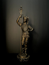 French Soldier Metal Statue - Marble Base - 16.5