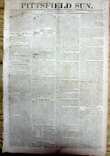 1820 newspaper w EXECUTION of PIRATES in BALTIMORE Maryland +US Mint NUMISMATICS picture