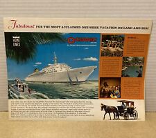 1974 Home Lines SS Oceanic Advertising Cruise Booklet Nassau Bahamas picture
