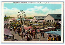 c1930's The Midway New York State Fair Grounds Caterpillar Syracuse NY Postcard picture
