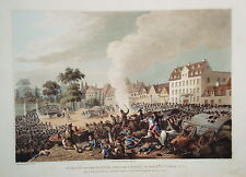 Leipzig Saxony Battle of the Nations Old Coloured Aquatinta Copperplate 1818 picture