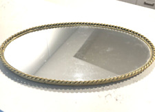 Vtg Oval Mirror Dresser Tray Rope Gold Tone Stylebuilt Ormolu Vanity Must SEE  picture