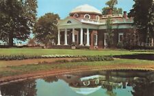 Postcard VA Charlottesville Monticello President Thomas Jefferson Fish Pond picture