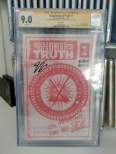 Department of Truth #1  Red Bootleg C2E2 Signed Simmonds & James Tynion CGC 9.0  picture