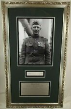 Alvin C. York WW I Medal Honor Recipient Hero In France Autograph Display JSA picture